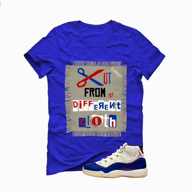 Air Jordan 11 Rare Air Matching T-Shirt, Sweatshirts & Hoodies Royal Blue T-Shirt (Cut from a different cloth)| illcurrency - Image 2