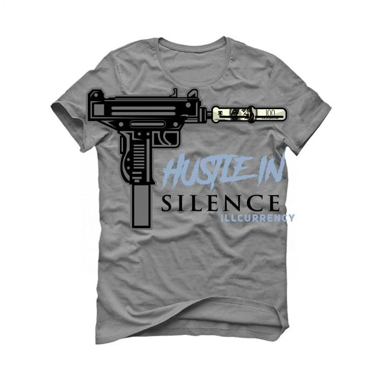 Air Jordan 11 Retro 'Cool Grey' 2021 Grey T-Shirt (Hustle in silence) - Image 2