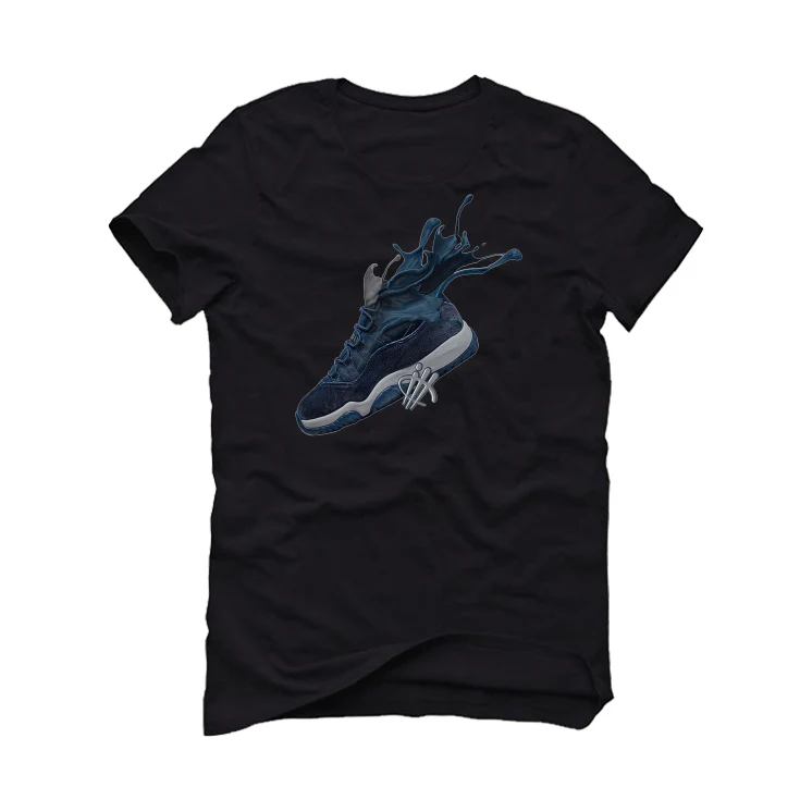 Air Jordan 11 WMNS “Midnight Navy” Black T-Shirt (SPLASH SHOE) - Image 2