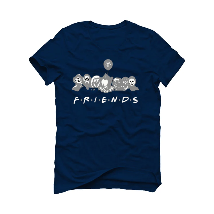 Air Jordan 11 WMNS “Midnight Navy” Navy Blue T-Shirt (F R I E N D S) - Image 2