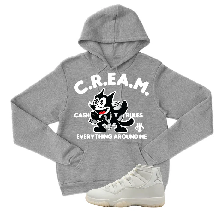 Air Jordan 11 WMNS Pearl Matching T-Shirt, Sweatshirts & Hoodies Grey T-Shirt (Cash Rules)| illcurrency - Image 3