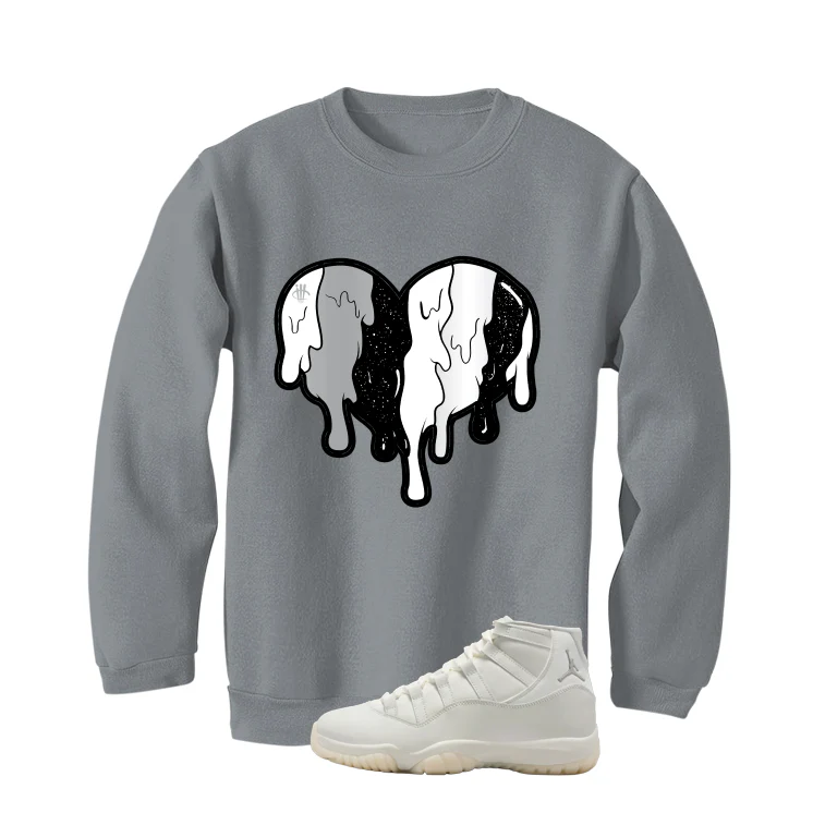 Air Jordan 11 WMNS Pearl Matching T-Shirt, Sweatshirts & Hoodies Grey T-Shirt (Heart)| illcurrency - Image 4
