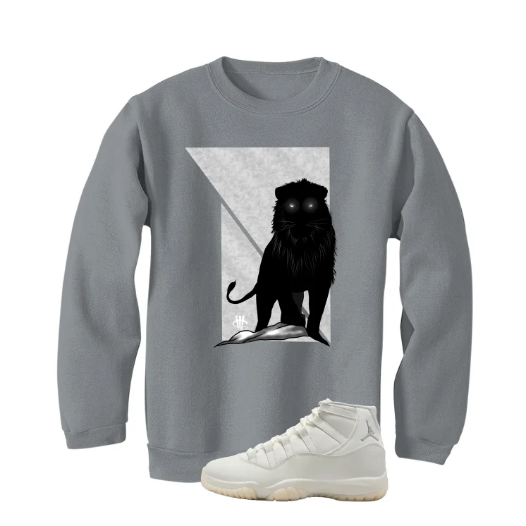 Air Jordan 11 WMNS Pearl Matching T-Shirt, Sweatshirts & Hoodies Grey T-Shirt (Lion)| illcurrency - Image 4