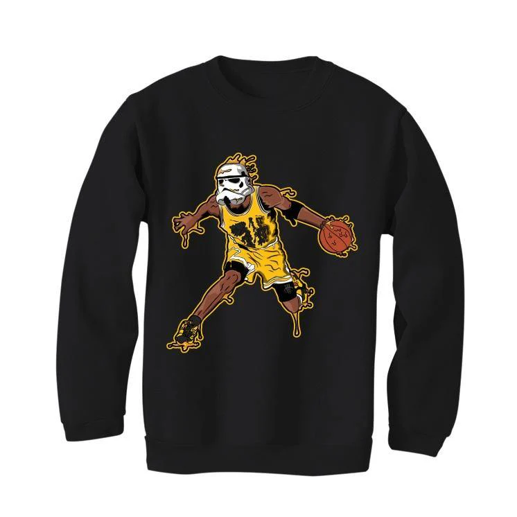 AIR JORDAN 12 BLACK AND YELLOW 2020 Black T-Shirt (STORM BALLER) - Image 3