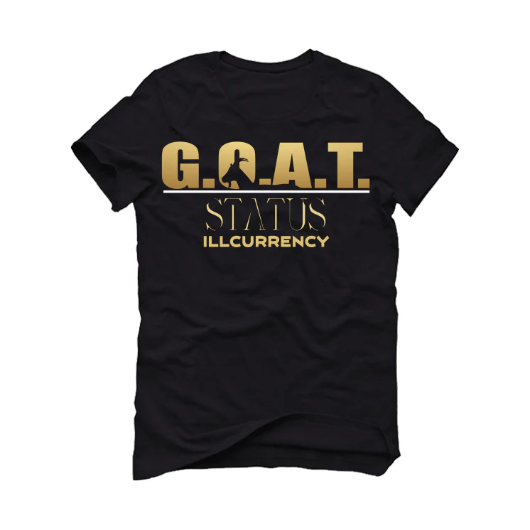 Air Jordan 12 “Black Taxi” Black T-Shirt (GOAT STATUS) - Image 2