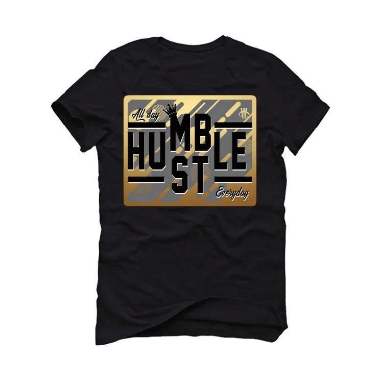 Air Jordan 12 “Black Taxi” Black T-Shirt (HUSTLE EVERYDAY) - Image 2