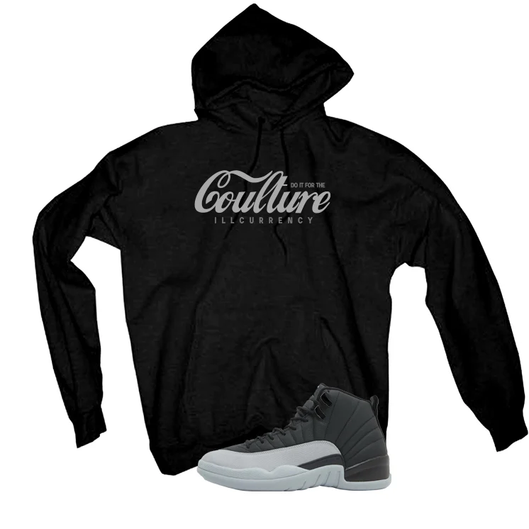 Air Jordan 12 Black/Wolf Grey Black T-Shirt (Coulture)| illcurrency - Image 3