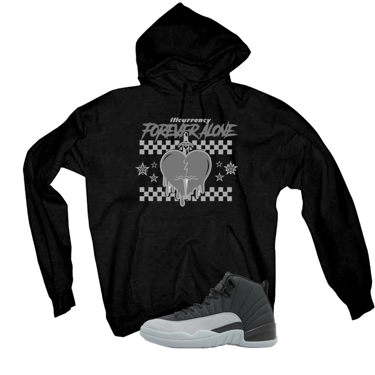 Air Jordan 12 Black/Wolf Grey Black T-Shirt (Forever Alone)| illcurrency - Image 3