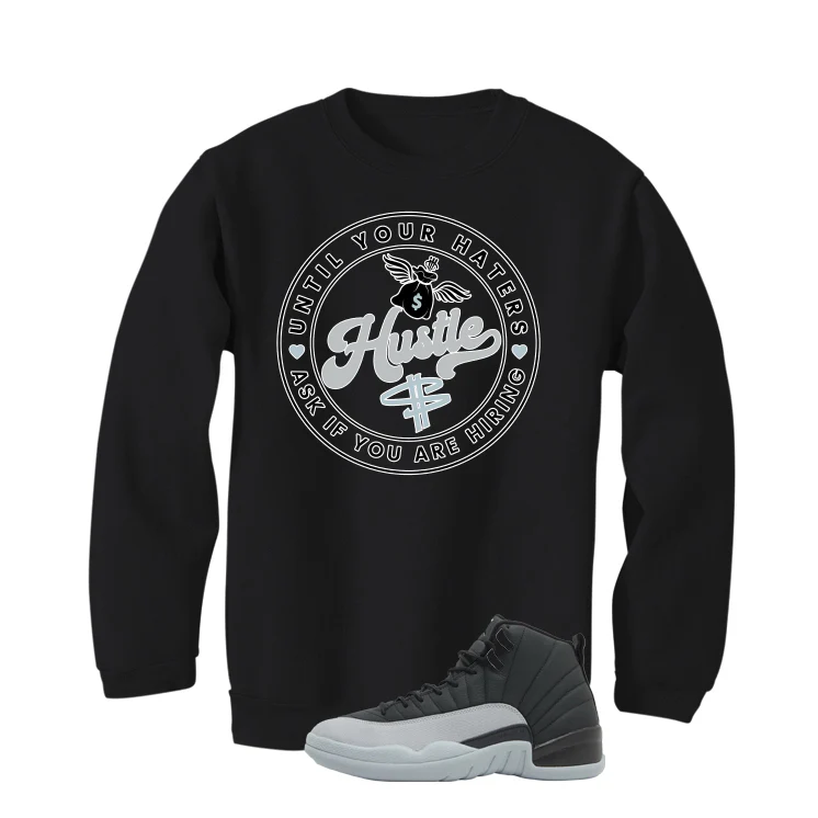 Air Jordan 12 Black/Wolf Grey Black T-Shirt (Haters Catch Up)| illcurrency - Image 3