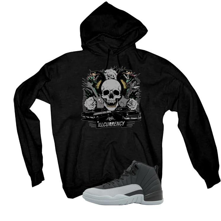 Air Jordan 12 Black/Wolf Grey Black T-Shirt (Vintage Illcurrency)| illcurrency - Image 3