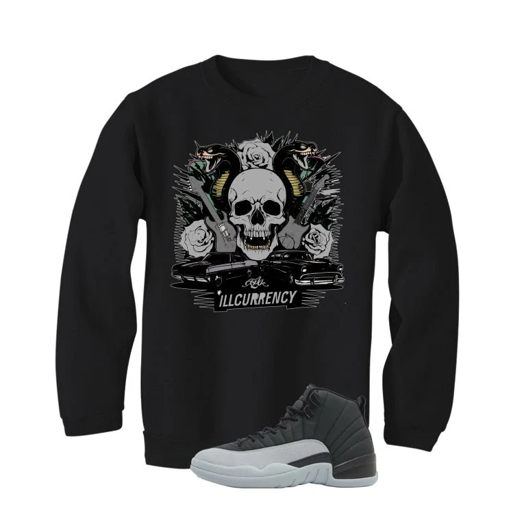 Air Jordan 12 Black/Wolf Grey Black T-Shirt (Vintage Illcurrency)| illcurrency - Image 4