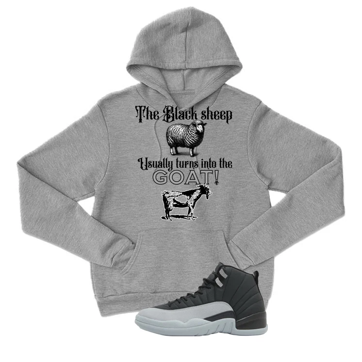 Air Jordan 12 Black/Wolf Grey Grey T-Shirt (the black sheep usually turns into the GOAT!)| illcurrency - Image 3