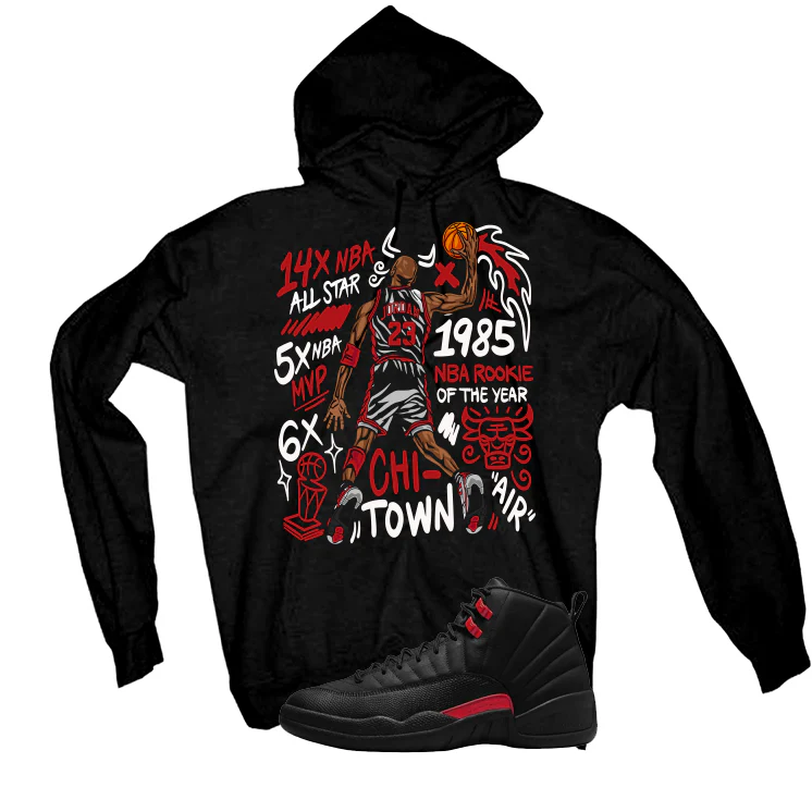 Air Jordan 12 Bloodline Matching T-Shirt, Sweatshirts, & Hoodies Black T-Shirt (85 Rookie)| illcurrency - Image 3