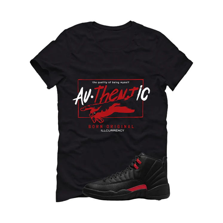 Air Jordan 12 Bloodline Matching T-Shirt, Sweatshirts, & Hoodies Black T-Shirt (Authentic)| illcurrency - Image 2