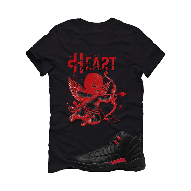 Air Jordan 12 Bloodline Matching T-Shirt, Sweatshirts, & Hoodies Black T-Shirt (Heart Stealer)| illcurrency - Image 2