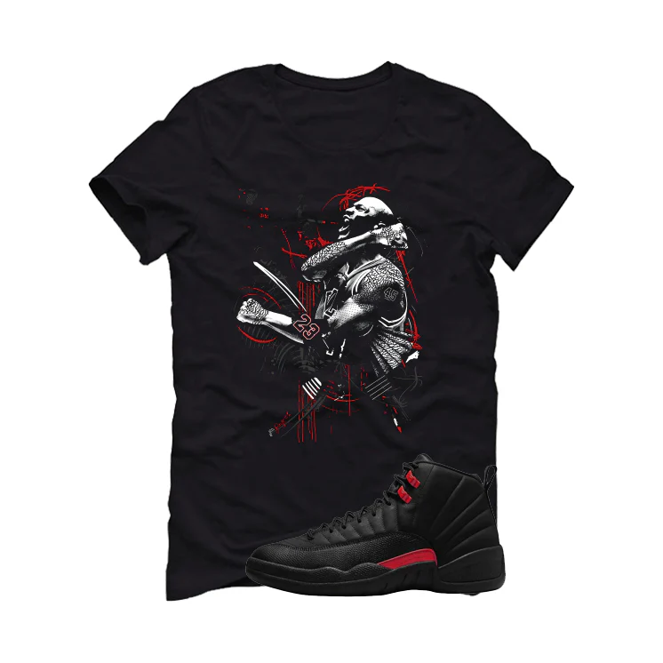 Air Jordan 12 Bloodline Matching T-Shirt, Sweatshirts, & Hoodies Black T-Shirt (Jordan)| illcurrency - Image 2