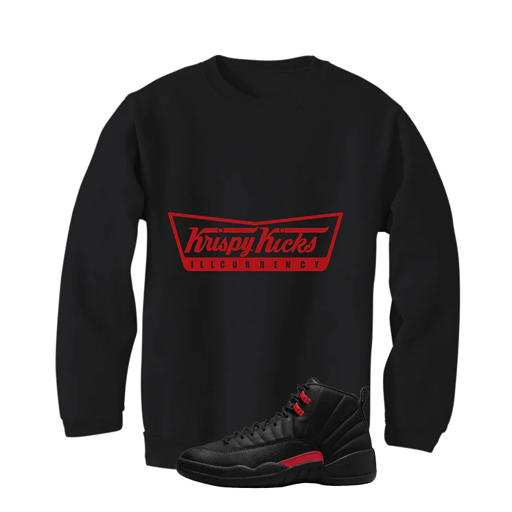 Air Jordan 12 Bloodline Matching T-Shirt, Sweatshirts, & Hoodies Black T-Shirt (Krispy Kicks)| illcurrency - Image 4