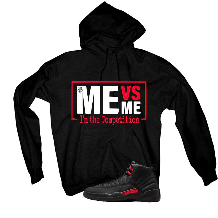 Air Jordan 12 Bloodline Matching T-Shirt, Sweatshirts, & Hoodies Black T-Shirt (Me Vs Me)| illcurrency - Image 3