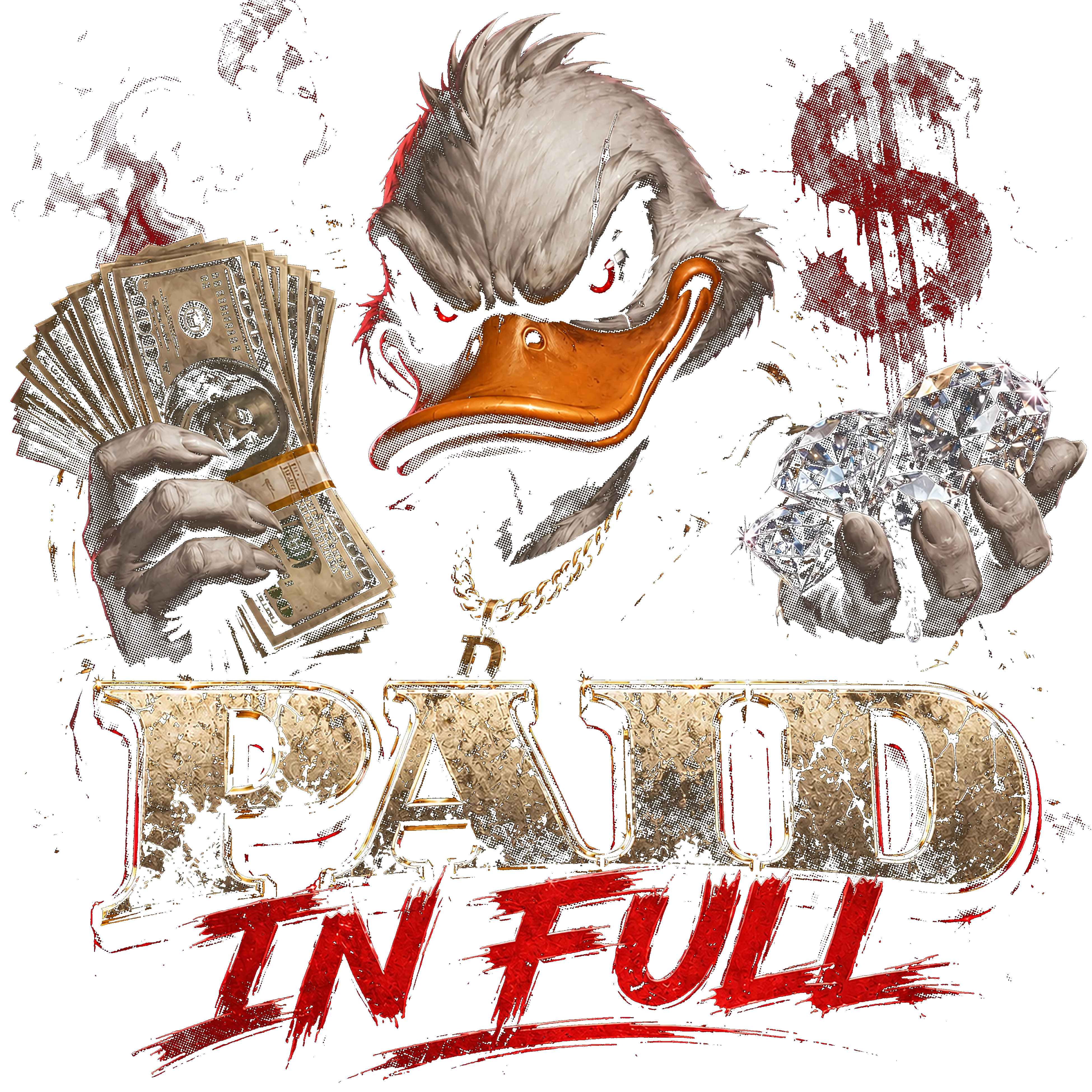 Air Jordan 12 Bloodline Matching T-Shirt, Sweatshirts, & Hoodies Black T-Shirt (Paid in Full)| illcurrency