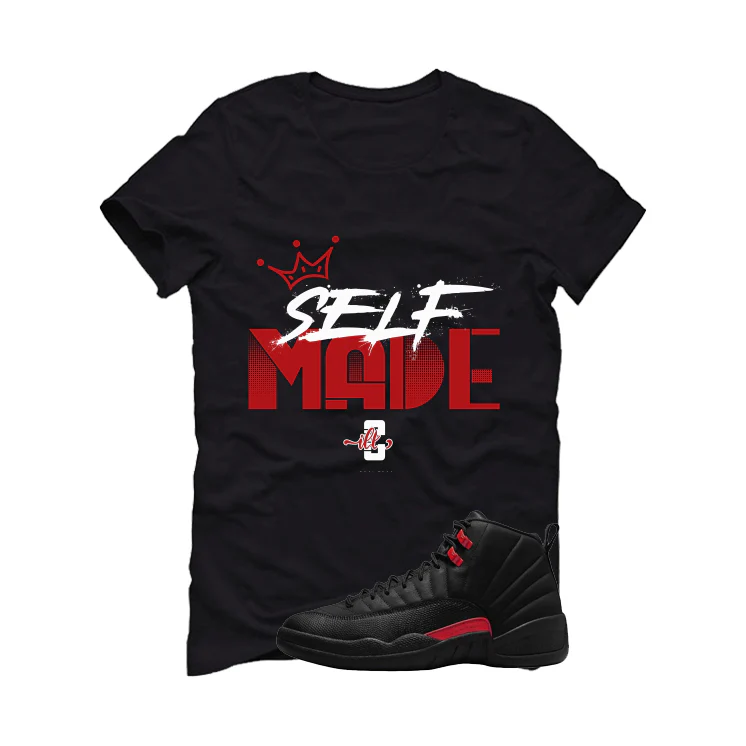 Air Jordan 12 Bloodline Matching T-Shirt, Sweatshirts, & Hoodies Black T-Shirt (Self Made)| illcurrency - Image 2