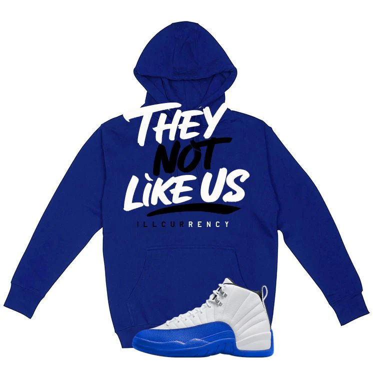 Air Jordan 12 Blueberry Royal Blue T-Shirt (They not like us)| illcurrency - Image 3