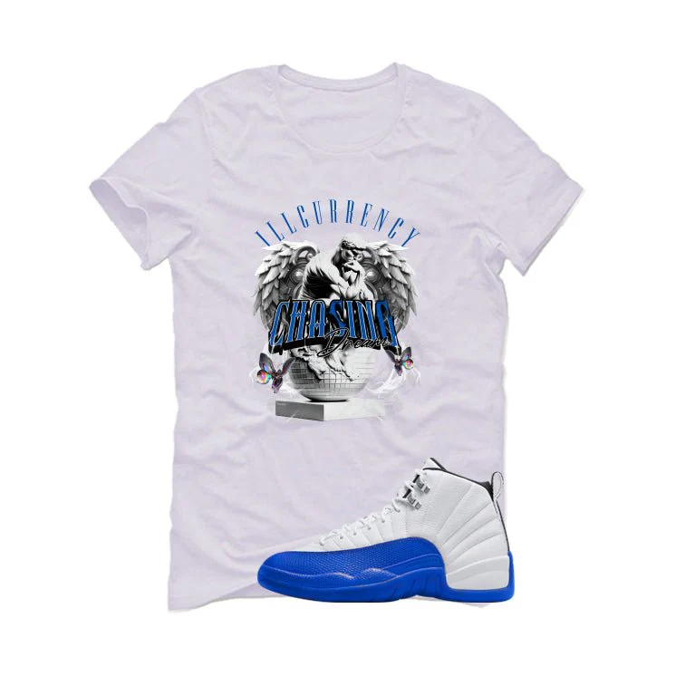 Air Jordan 12 Blueberry White T-Shirt (Chasing Dreams)| illcurrency - Image 2