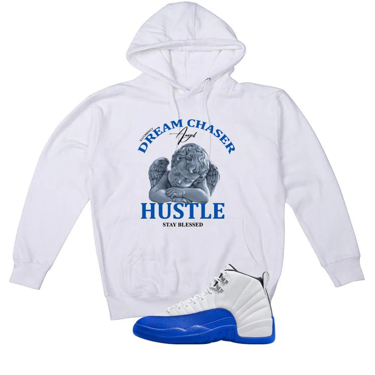 Air Jordan 12 Blueberry White T-Shirt (Dream Chaser Angel)| illcurrency - Image 3