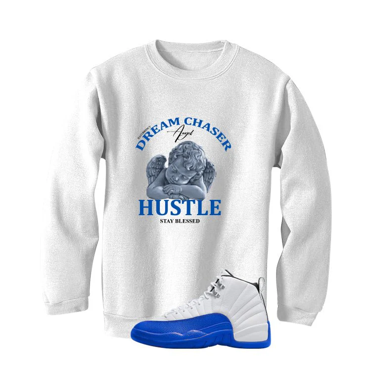 Air Jordan 12 Blueberry White T-Shirt (Dream Chaser Angel)| illcurrency - Image 4