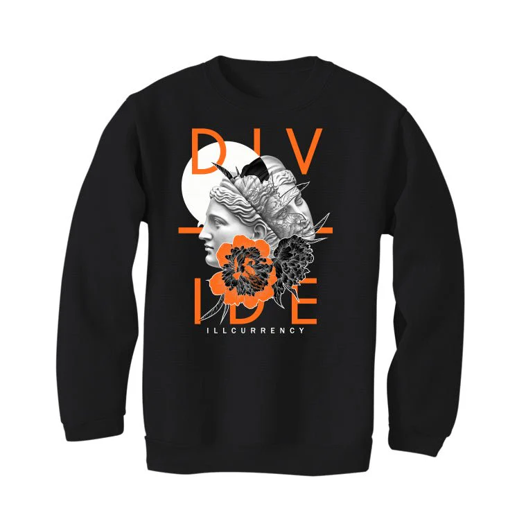 Air Jordan 12 “Brilliant Orange” | illcurrency Black T-Shirt (Divide) - Image 4