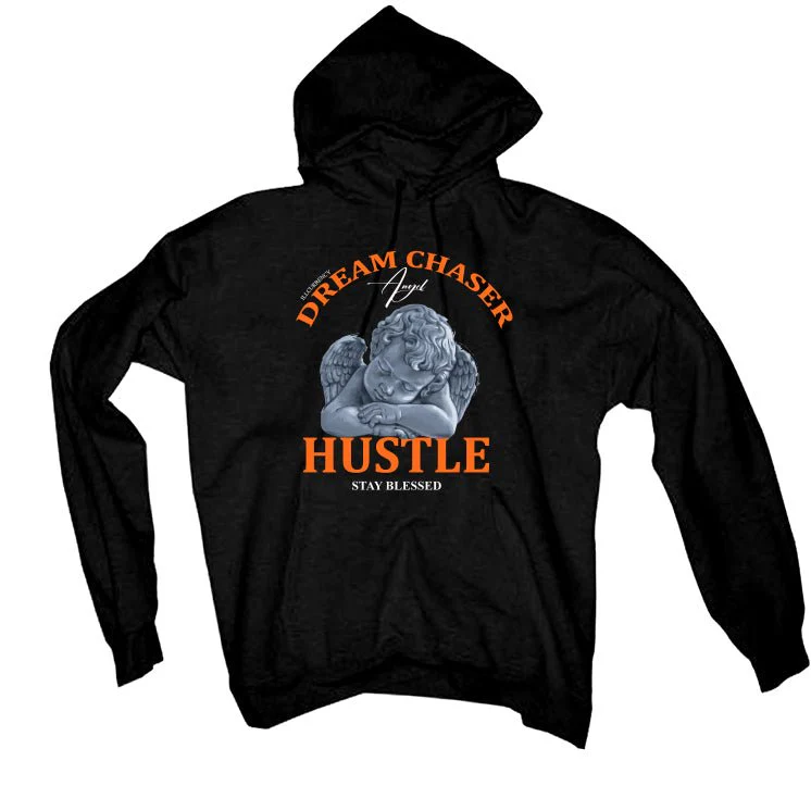Air Jordan 12 “Brilliant Orange” | illcurrency Black T-Shirt (Dream Chaser Angel) - Image 3