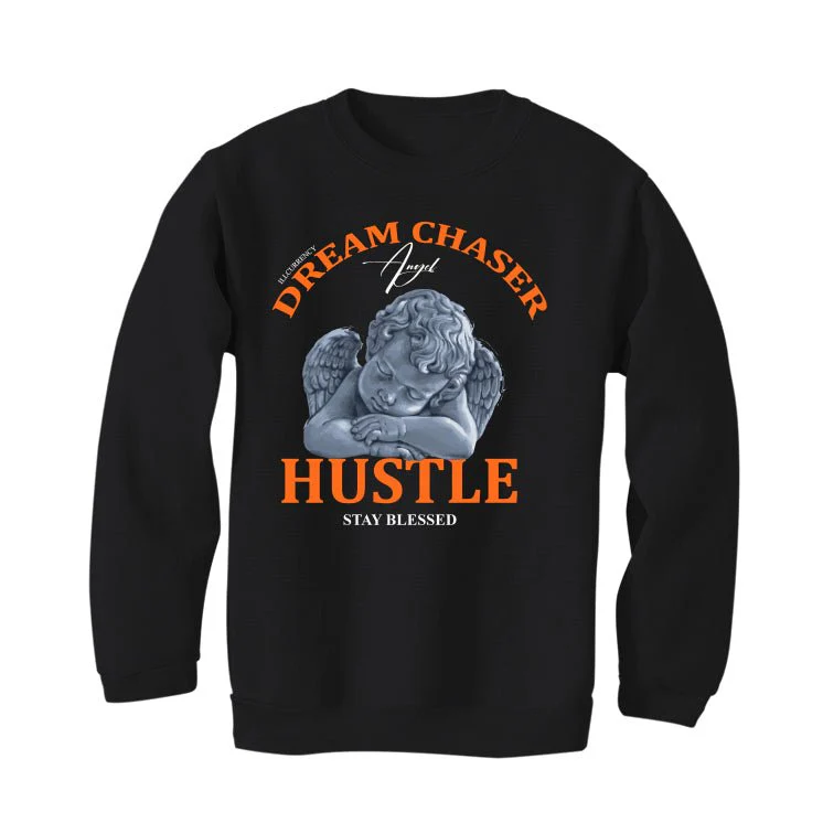 Air Jordan 12 “Brilliant Orange” | illcurrency Black T-Shirt (Dream Chaser Angel) - Image 4