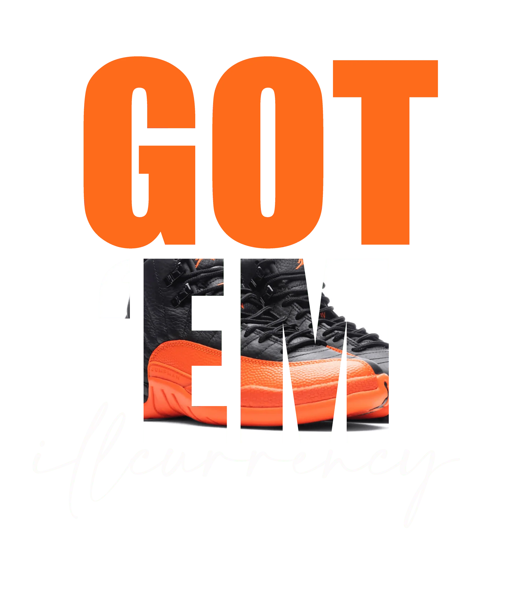 Air Jordan 12 “Brilliant Orange” | illcurrency Black T-Shirt (Got Em)