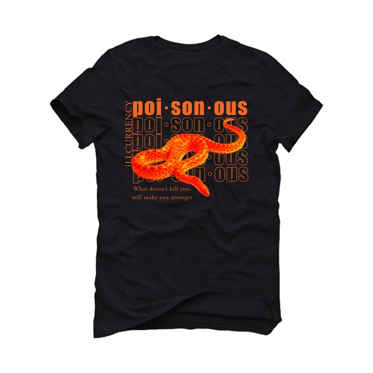 Air Jordan 12 Brilliant Orange - Black T-Shirt (POISONOUS) - Image 2