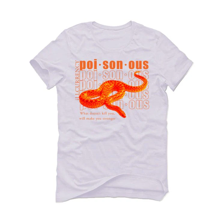 Air Jordan 12 Brilliant Orange - White T-Shirt (POISONOUS) - Image 2
