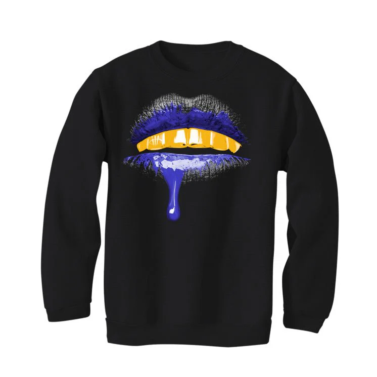 Air Jordan 12 Field Purple - Black T-Shirt (Drip Lip) - Image 4