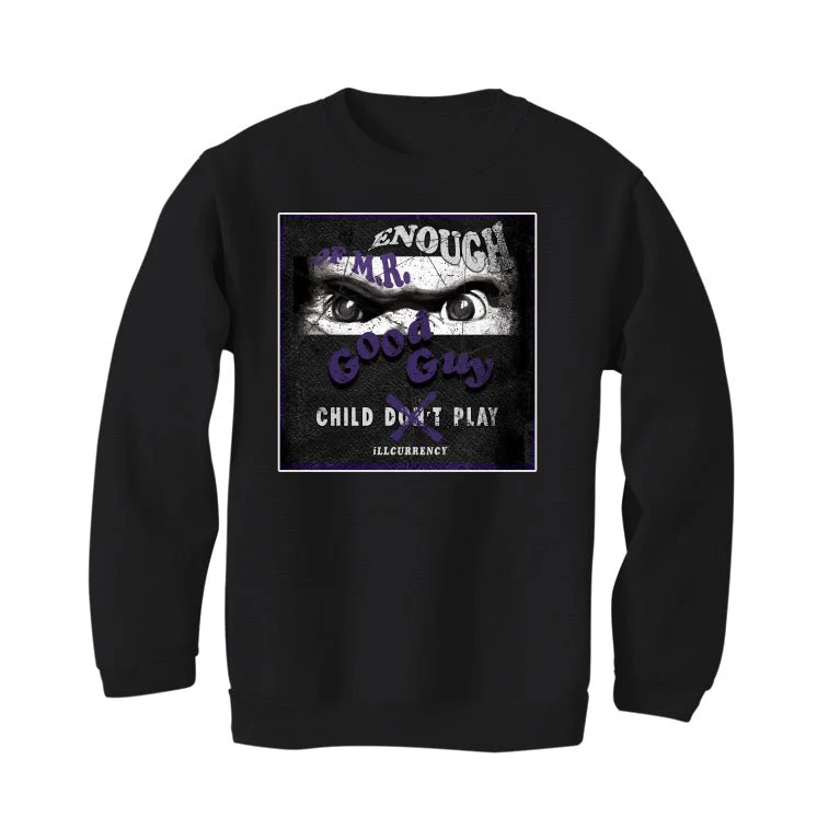 Air Jordan 12 Field Purple - Black T-Shirt (ENOUGH OF MR GOOD GUY) - Image 4