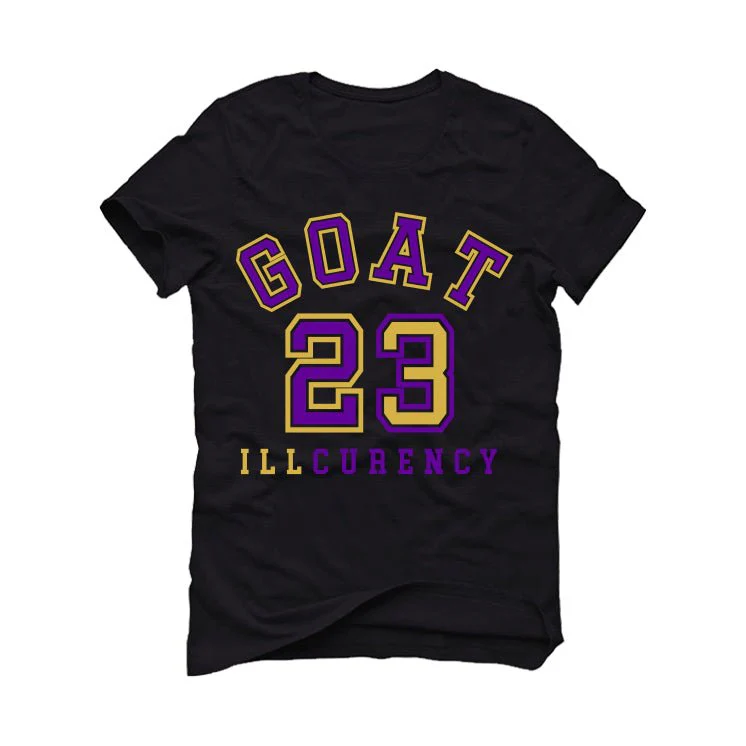 Air Jordan 12 Field Purple - Black T-Shirt (GOAT 23) - Image 2