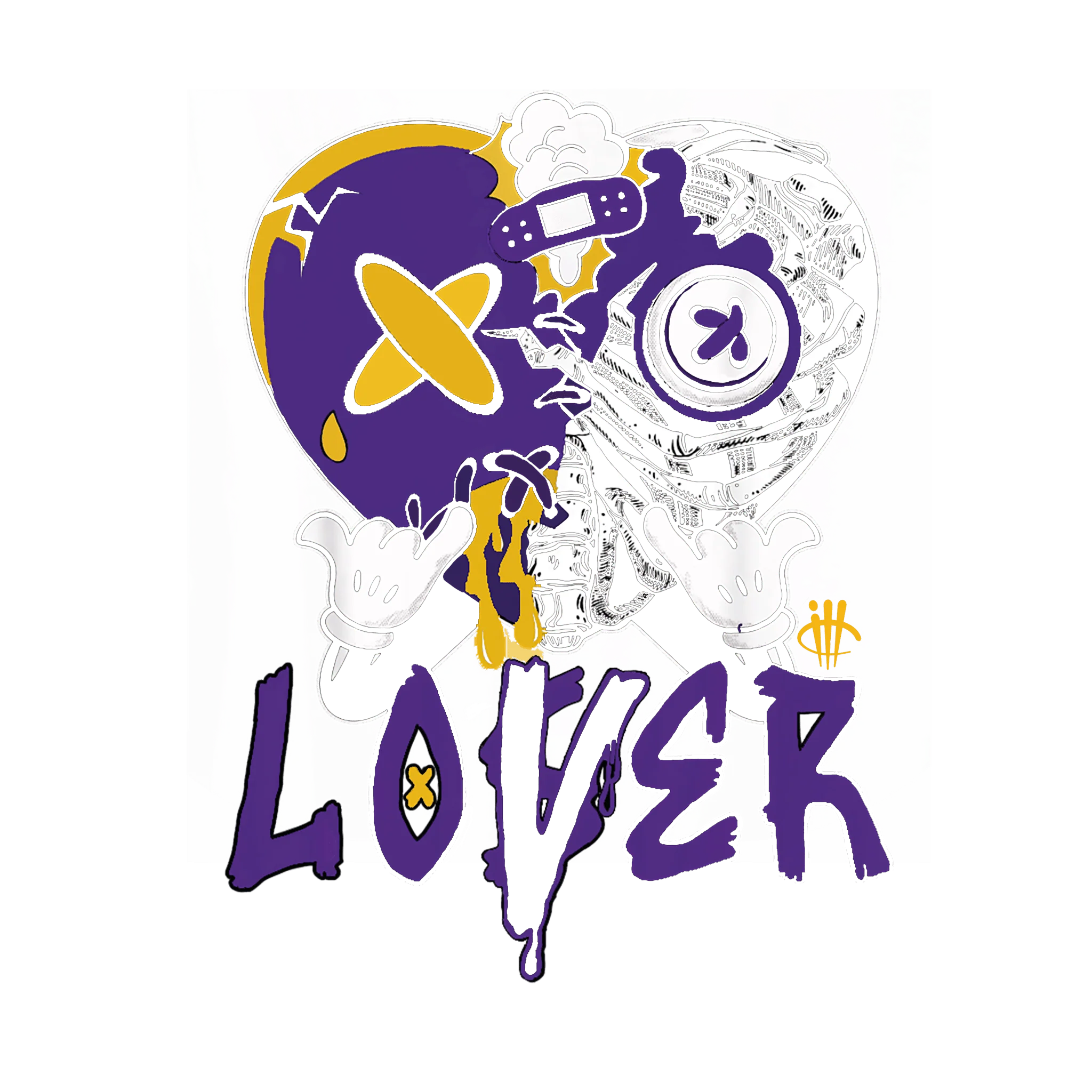 Air Jordan 12 Field Purple - Black T-Shirt (Lover Heart)