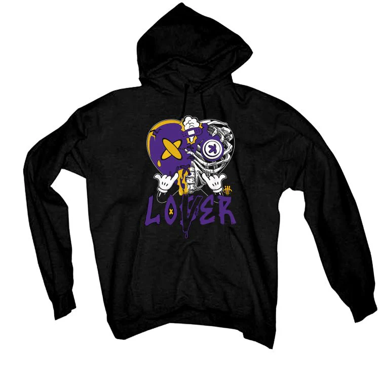Air Jordan 12 Field Purple - Black T-Shirt (Lover Heart) - Image 3