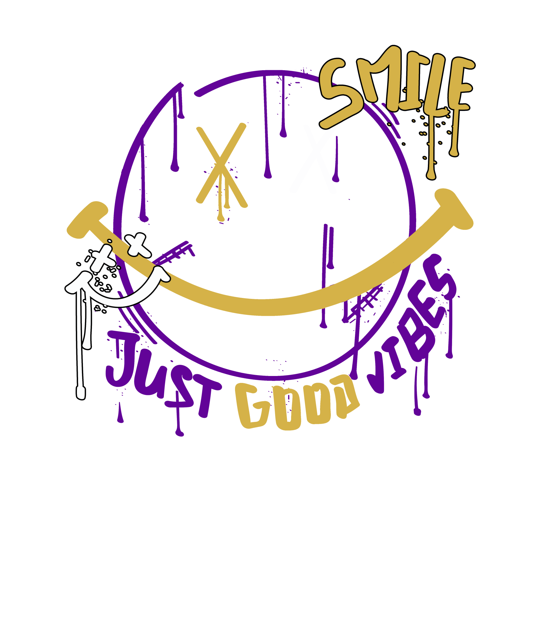 Air Jordan 12 Field Purple - Black T-Shirt (Smile)