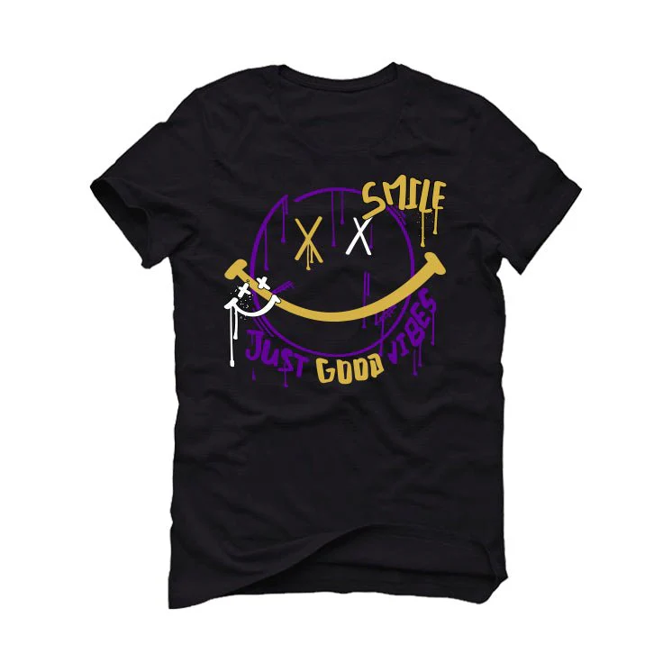 Air Jordan 12 Field Purple - Black T-Shirt (Smile) - Image 2