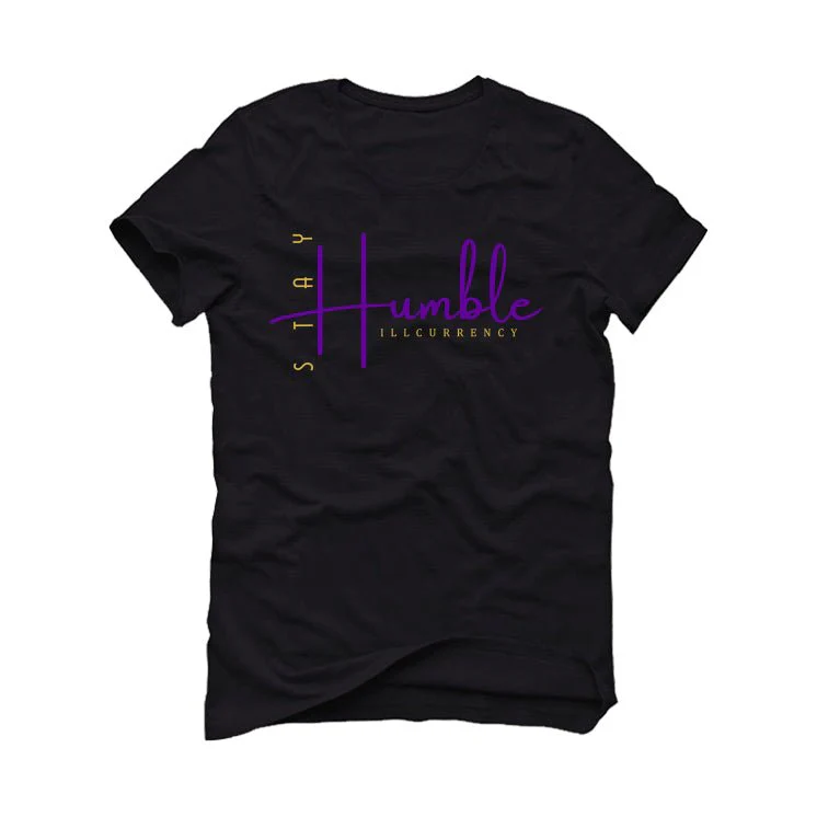 Air Jordan 12 Field Purple - Black T-Shirt (Stay Humble) - Image 2