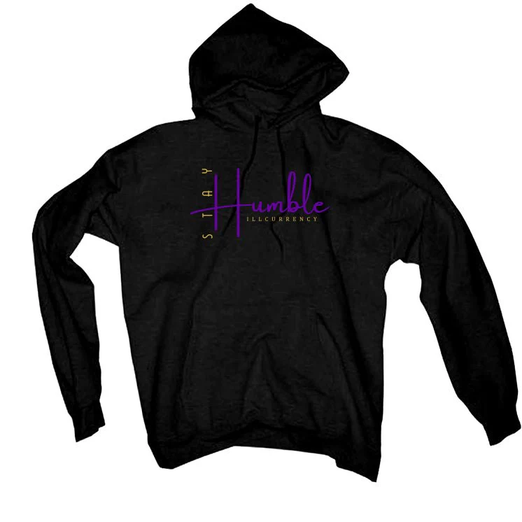 Air Jordan 12 Field Purple - Black T-Shirt (Stay Humble) - Image 3
