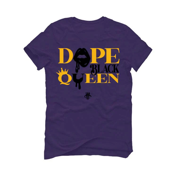 Air Jordan 12 Field Purple - Purple T-Shirt (Dope Black Queen) - Image 2