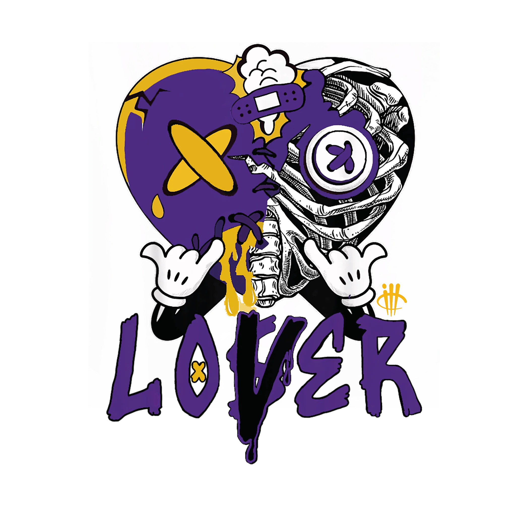Air Jordan 12 Field Purple - Purple T-Shirt (Lover Heart)