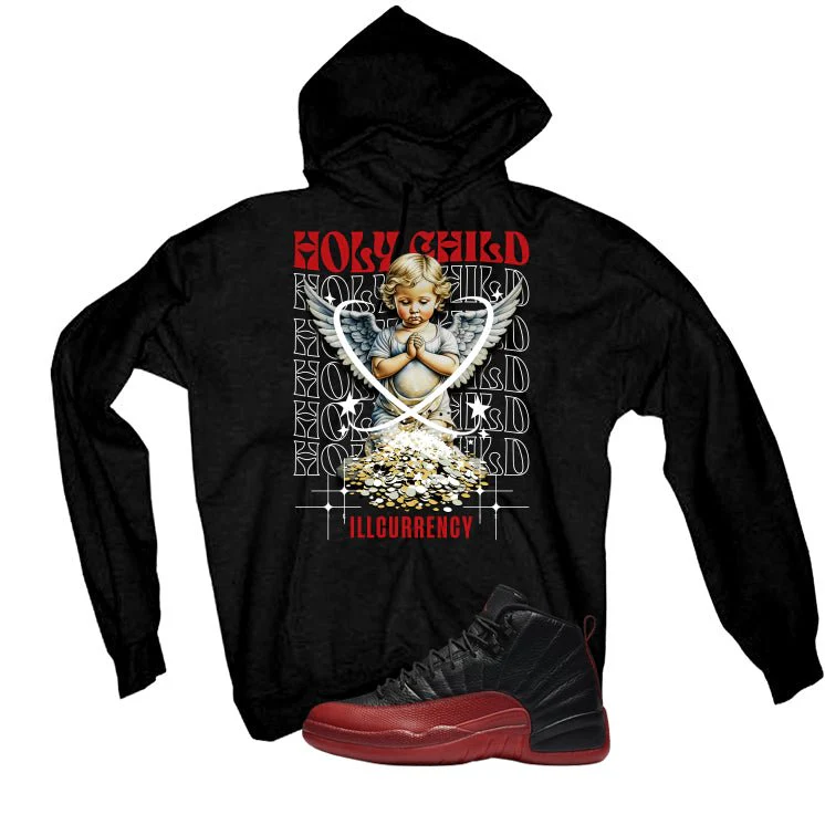 Air Jordan 12 Flu Game 2025 Black T-Shirt (Holy Child)| illcurrency - Image 3