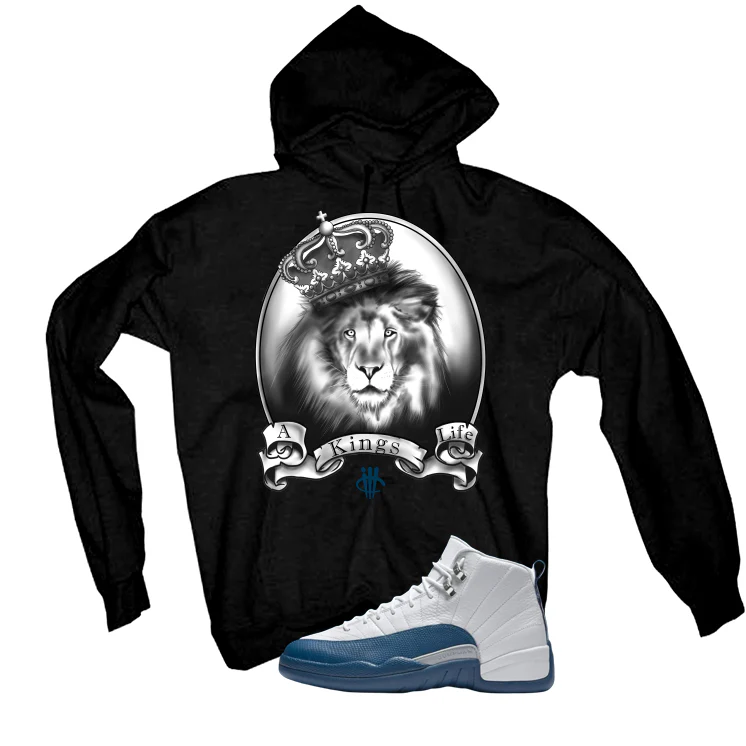 Air Jordan 12 French Blue Black T-Shirt (King's Life)| illcurrency - Image 3