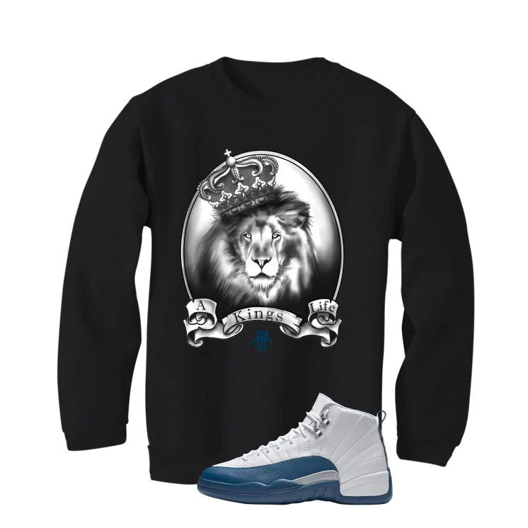 Air Jordan 12 French Blue Black T-Shirt (King's Life)| illcurrency - Image 4