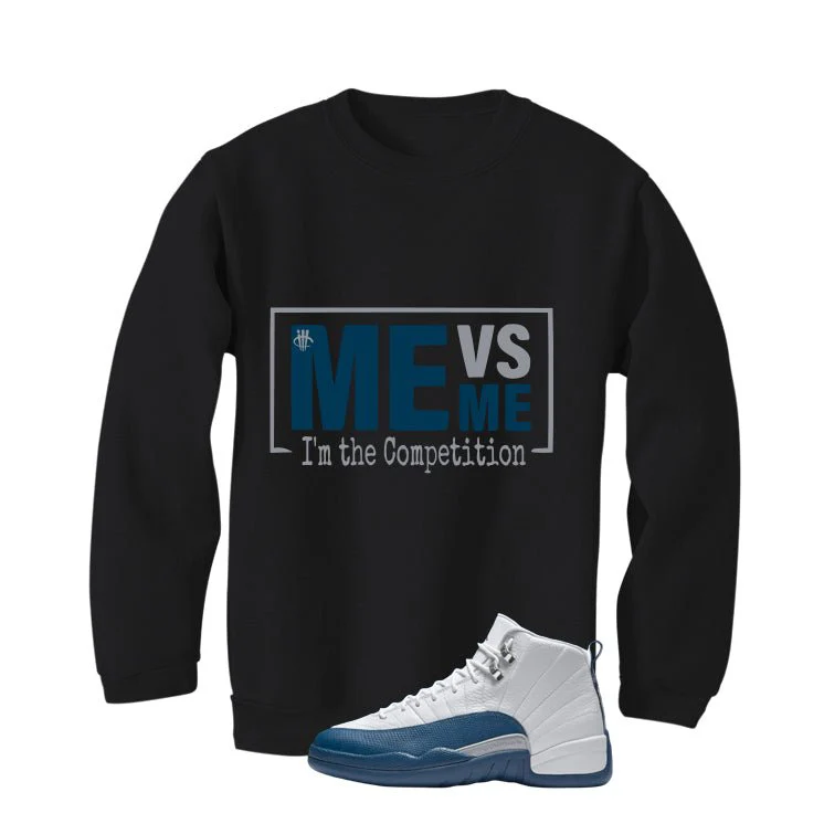 Air Jordan 12 French Blue Black T-Shirt (Me Vs Me)| illcurrency - Image 4