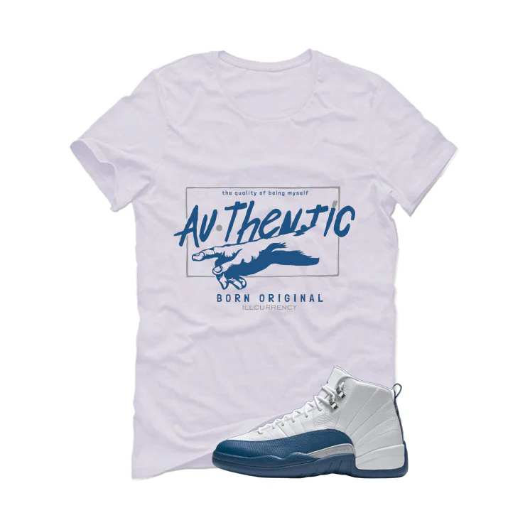 Air Jordan 12 French Blue White T-Shirt (Authentic)| illcurrency - Image 2
